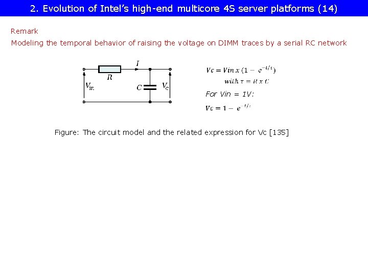 2. Evolution of Intel’s high-end multicore 4 S server platforms (14) Remark Modeling the