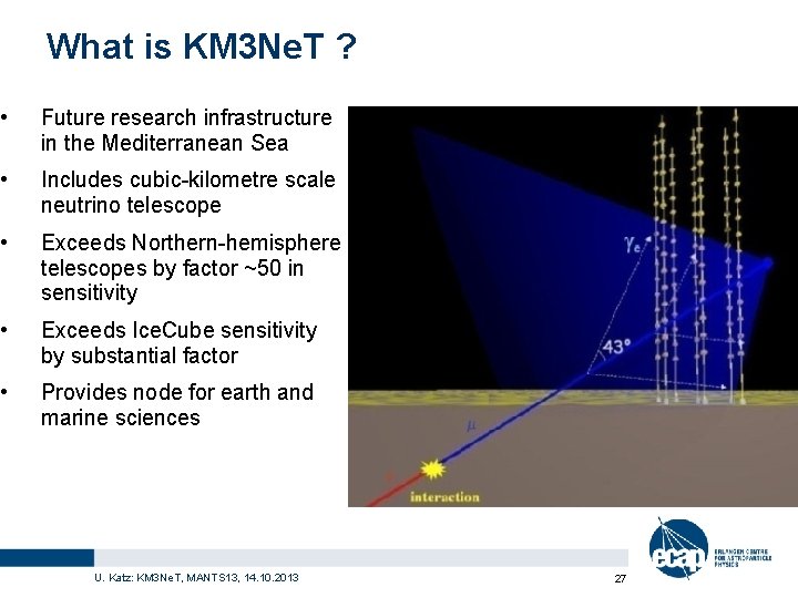 What is KM 3 Ne. T ? • Future research infrastructure in the Mediterranean