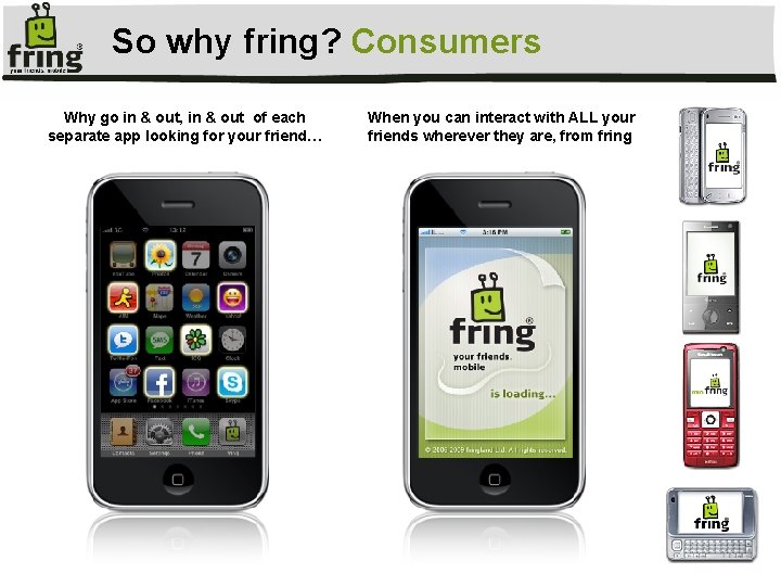 So why fring? Consumers Why go in & out, in & out of each