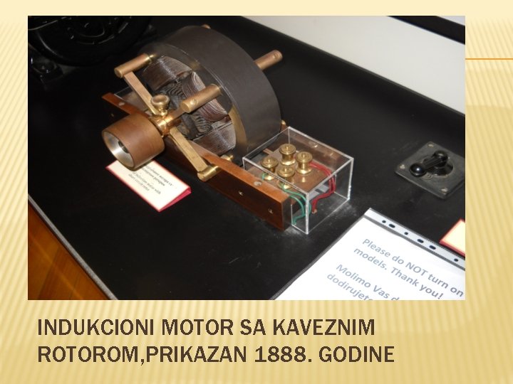 INDUKCIONI MOTOR SA KAVEZNIM ROTOROM, PRIKAZAN 1888. GODINE 