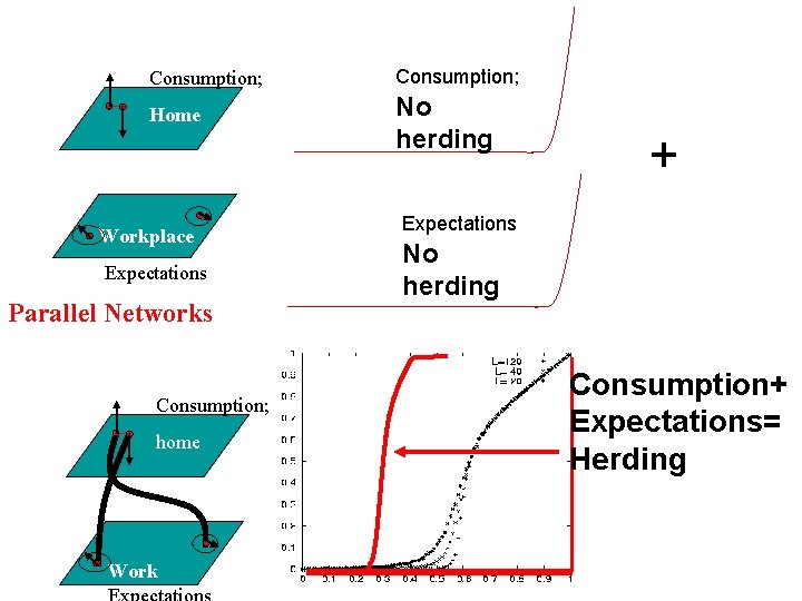 Consumption; Home No herding Workplace Expectations Parallel Networks Consumption; home Work + Expectations No