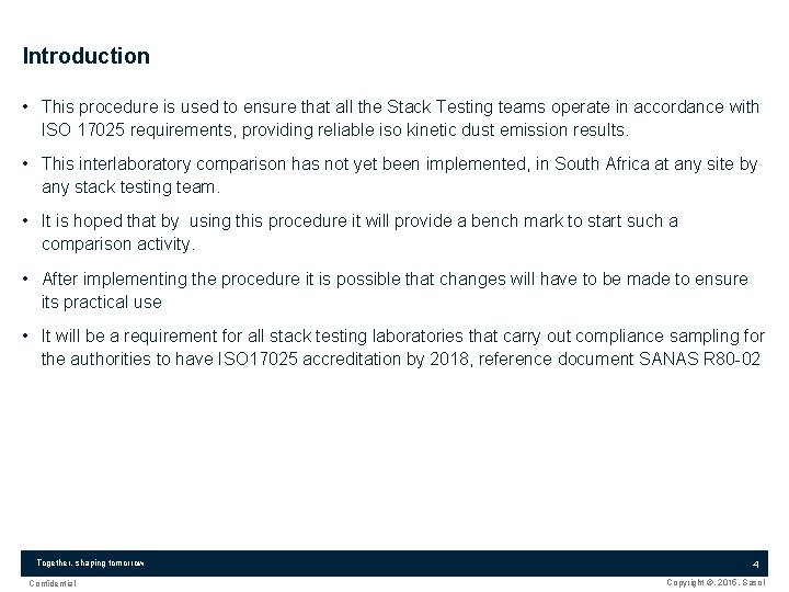 Introduction • This procedure is used to ensure that all the Stack Testing teams