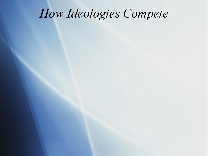 How Ideologies Compete 