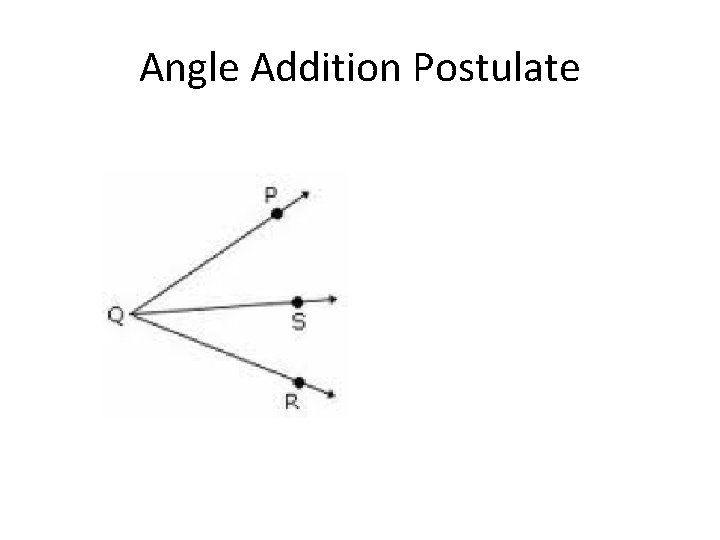 Angle Addition Postulate 