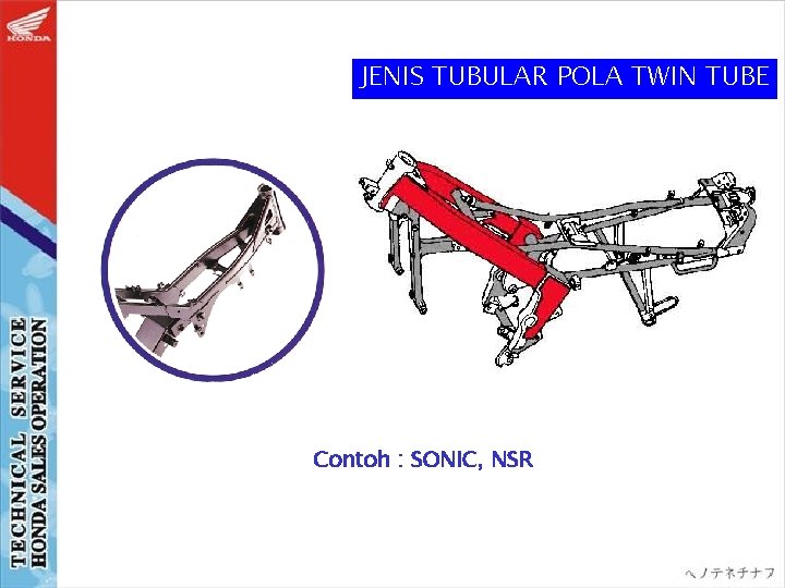 JENIS TUBULAR POLA TWIN TUBE Contoh : SONIC, NSR 