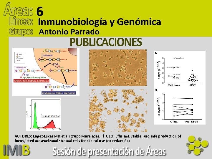 6 Inmunobiología y Genómica Antonio Parrado AUTORES: López-Lucas MD et al (grupo Moraleda). TÍTULO: