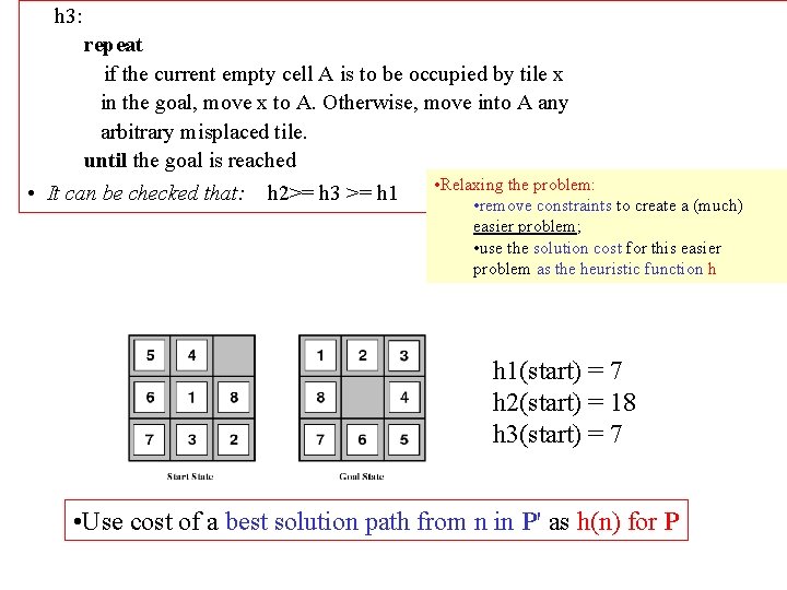 h 3: repeat if the current empty cell A is to be occupied by