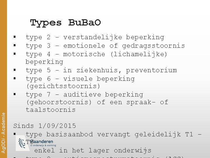 Types Bu. Ba. O § § § Ag. ODi - Academie § type 2