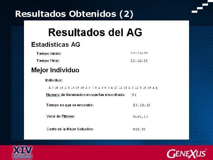 Resultados Obtenidos (2) 