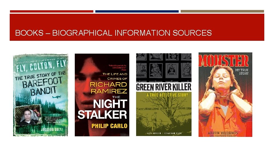 BOOKS – BIOGRAPHICAL INFORMATION SOURCES 