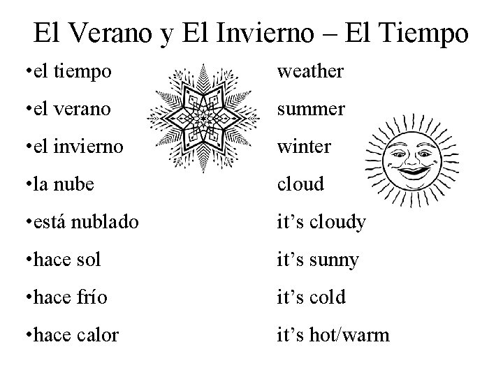 El Verano y El Invierno – El Tiempo • el tiempo weather • el