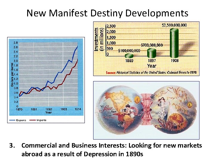 New Manifest Destiny Developments 3. Commercial and Business Interests: Looking for new markets abroad