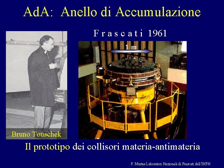 Ad. A: Anello di Accumulazione F r a s c a t i 1961