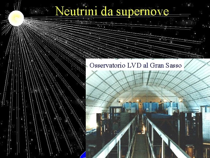 Neutrini da supernove Osservatorio LVD al Gran Sasso F. Murtas Laboratori Nazionali di Frascati