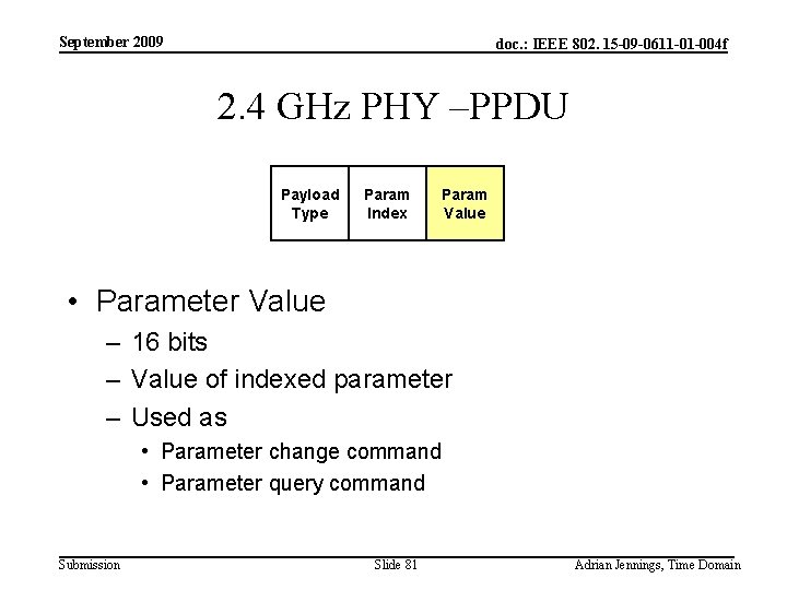 September 2009 doc. : IEEE 802. 15 -09 -0611 -01 -004 f 2. 4