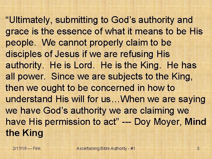 “Ultimately, submitting to God’s authority and grace is the essence of what it means