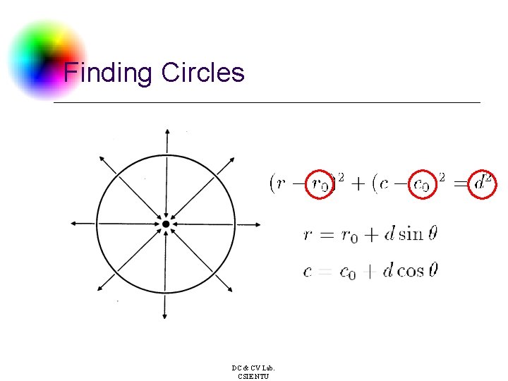 Finding Circles DC & CV Lab. CSIE NTU 