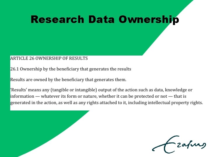 Research Data Ownership 