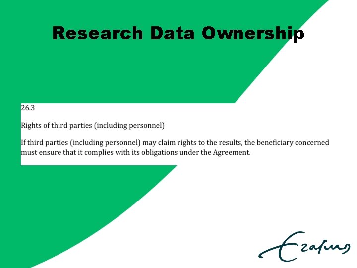 Research Data Ownership 