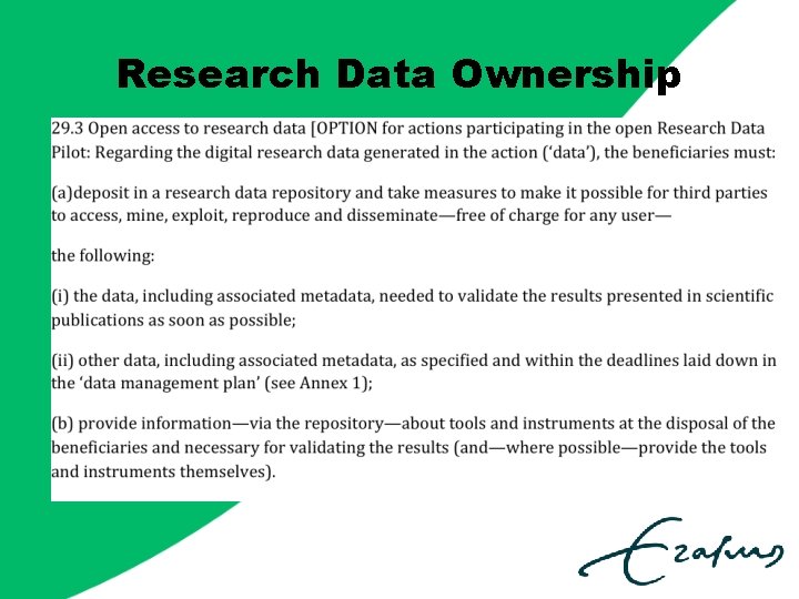 Research Data Ownership 