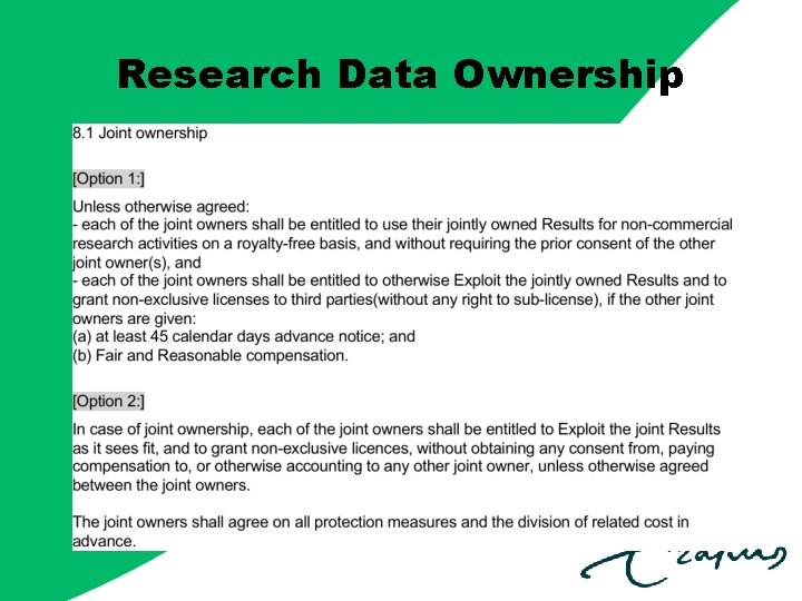 Research Data Ownership 