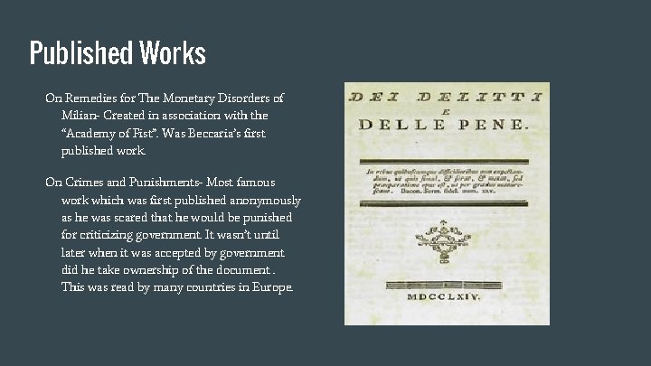 Published Works On Remedies for The Monetary Disorders of Milian- Created in association with