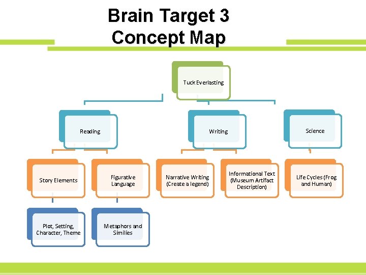 Brain Target 3 Concept Map Tuck Everlasting Reading Science Writing Story Elements Figurative Language