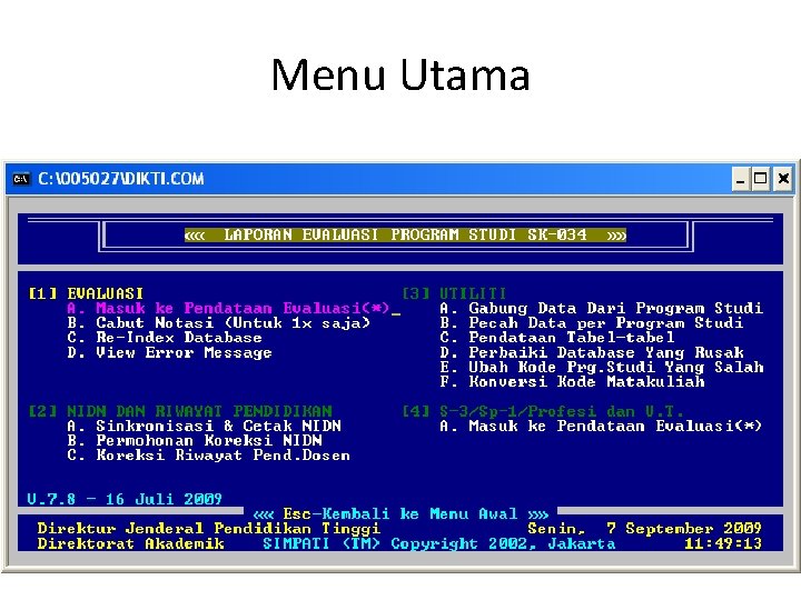 Menu Utama 