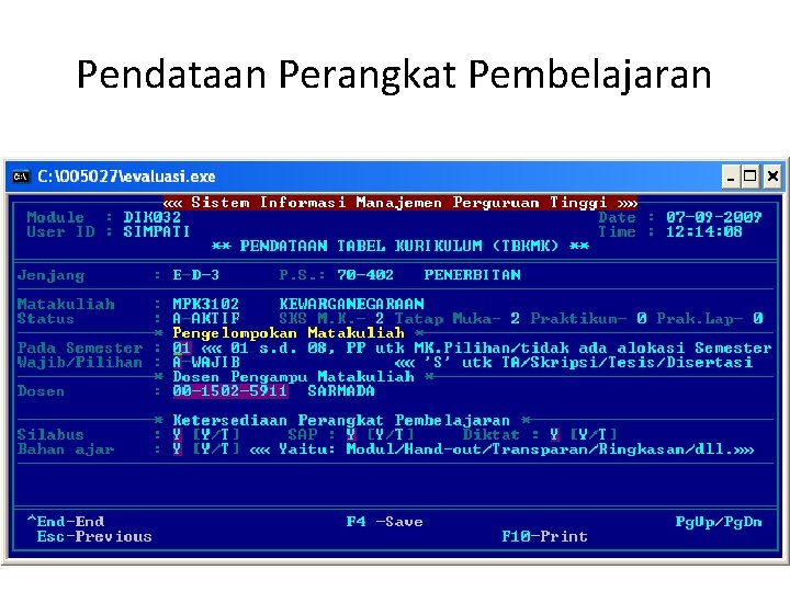 Pendataan Perangkat Pembelajaran 