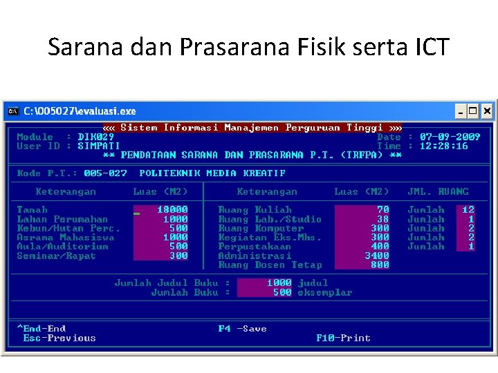 Sarana dan Prasarana Fisik serta ICT 