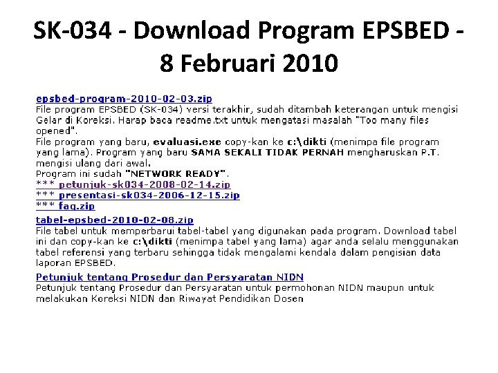 SK-034 - Download Program EPSBED 8 Februari 2010 