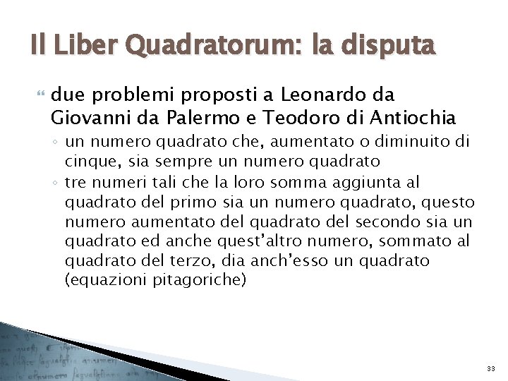 Il Liber Quadratorum: la disputa due problemi proposti a Leonardo da Giovanni da Palermo