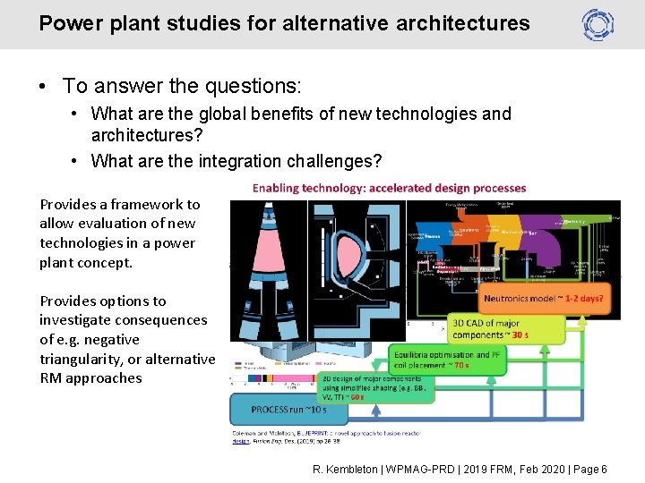 Power plant studies for alternative architectures • To answer the questions: • What are