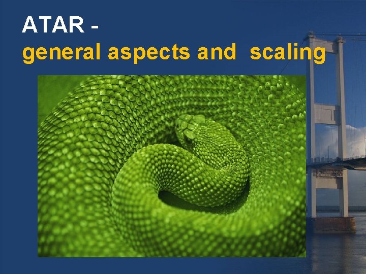 ATAR general aspects and scaling 