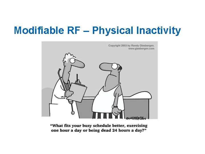 Modifiable RF – Physical Inactivity 