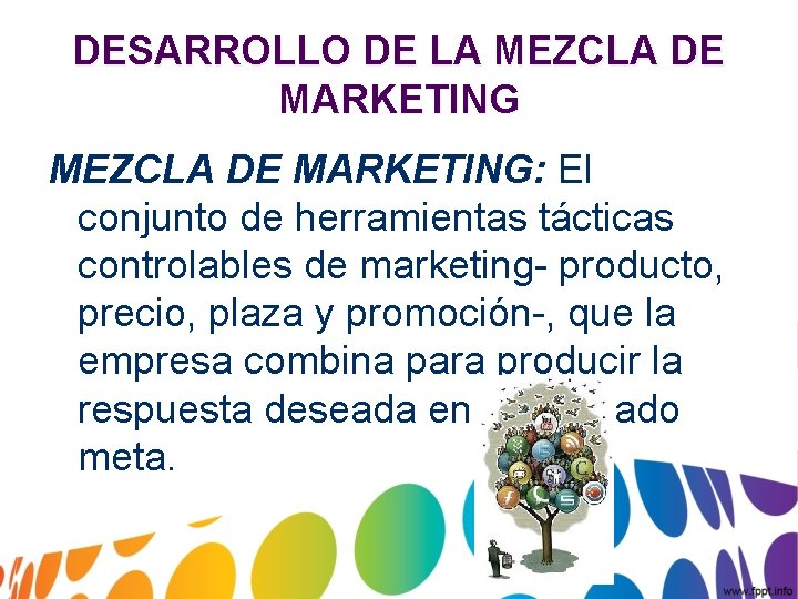 DESARROLLO DE LA MEZCLA DE MARKETING: El conjunto de herramientas tácticas controlables de marketing-