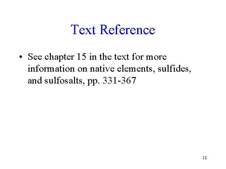 Text Reference • See chapter 15 in the text for more information on native