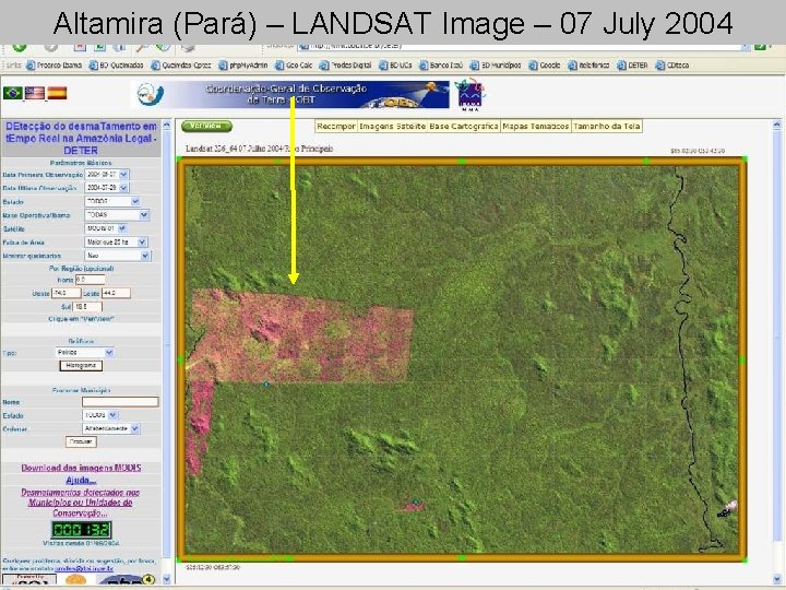 Altamira (Pará) – LANDSAT Image – 07 July 2004 