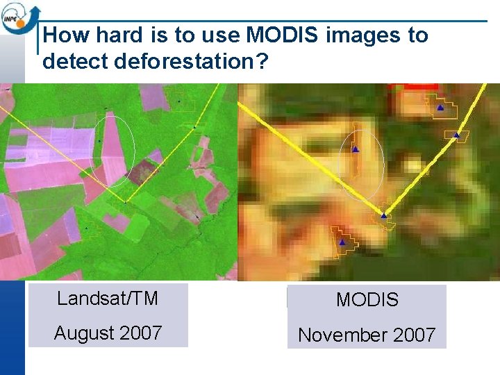 How hard is to use MODIS images to detect deforestation? Landsat/TM Alerta MODIS DETER