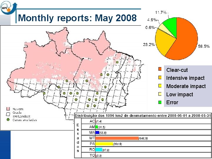 Monthly reports: May 2008 Clear-cut Intensive impact Moderate impact Low impact Error 