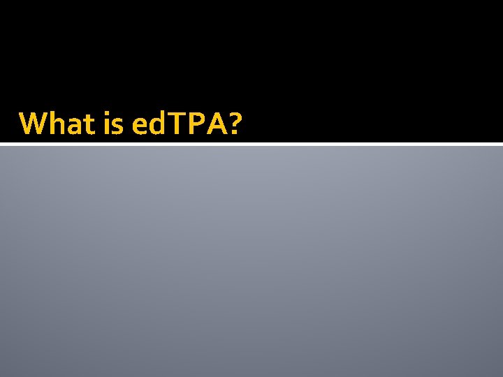 What is ed. TPA? 
