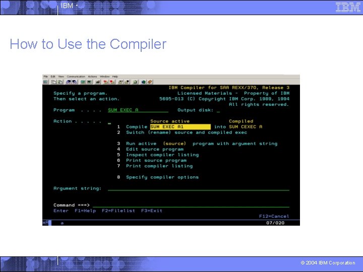 IBM ^ How to Use the Compiler © 2004 IBM Corporation 