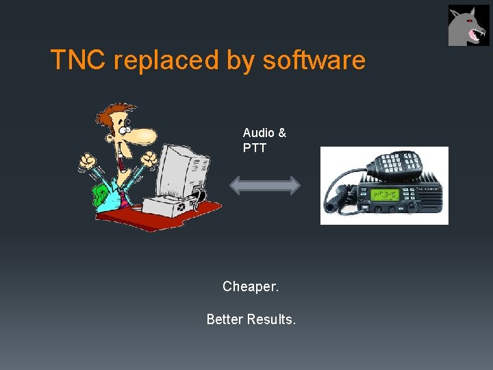 TNC replaced by software Audio & PTT Cheaper. Better Results. 