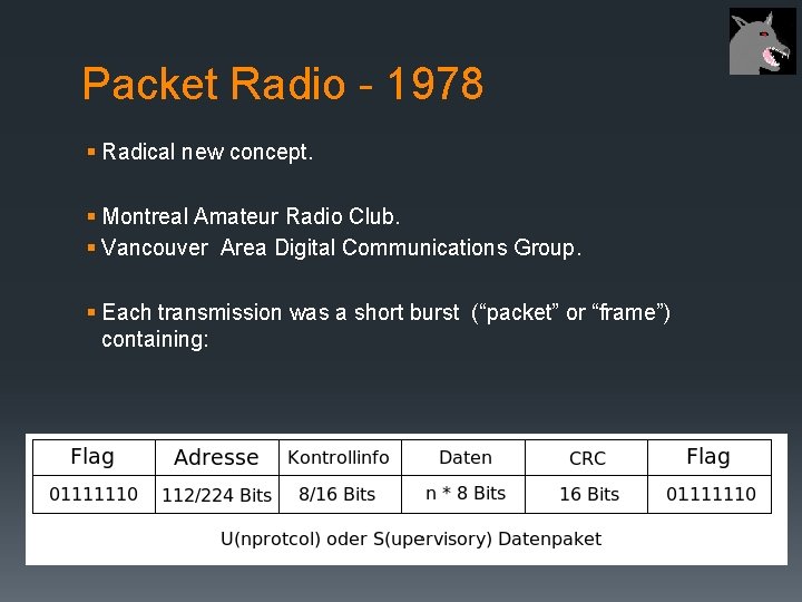 Packet Radio - 1978 § Radical new concept. § Montreal Amateur Radio Club. §