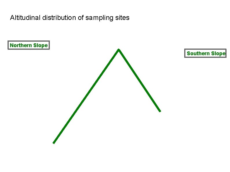 Altitudinal distribution of sampling sites Northern Slope Southern Slope 