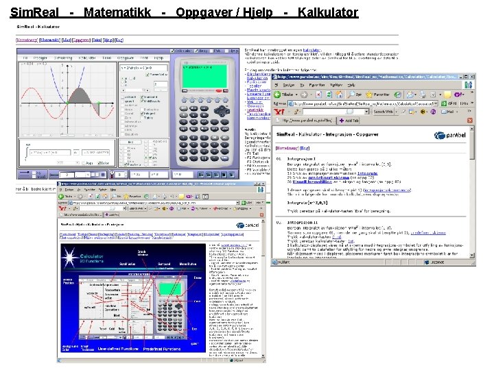 Sim. Real - Matematikk - Oppgaver / Hjelp - Kalkulator 