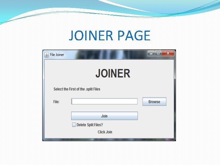 JOINER PAGE 