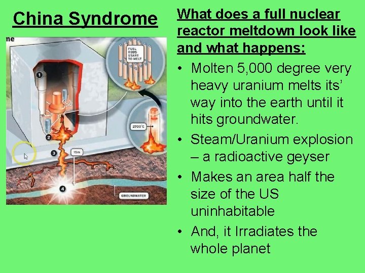 China Syndrome What does a full nuclear reactor meltdown look like and what happens: