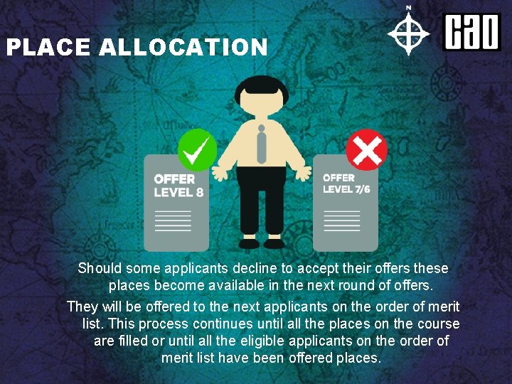 PLACE ALLOCATION Should some applicants decline to accept their offers these places become available