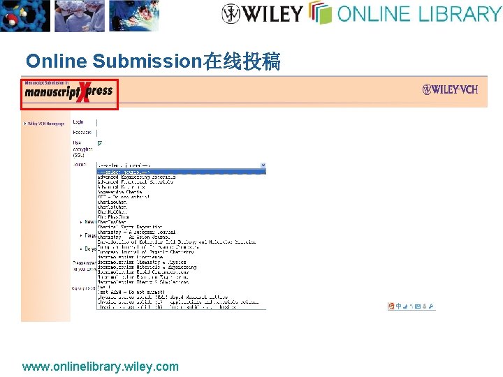 Online Submission在线投稿 www. onlinelibrary. wiley. com 